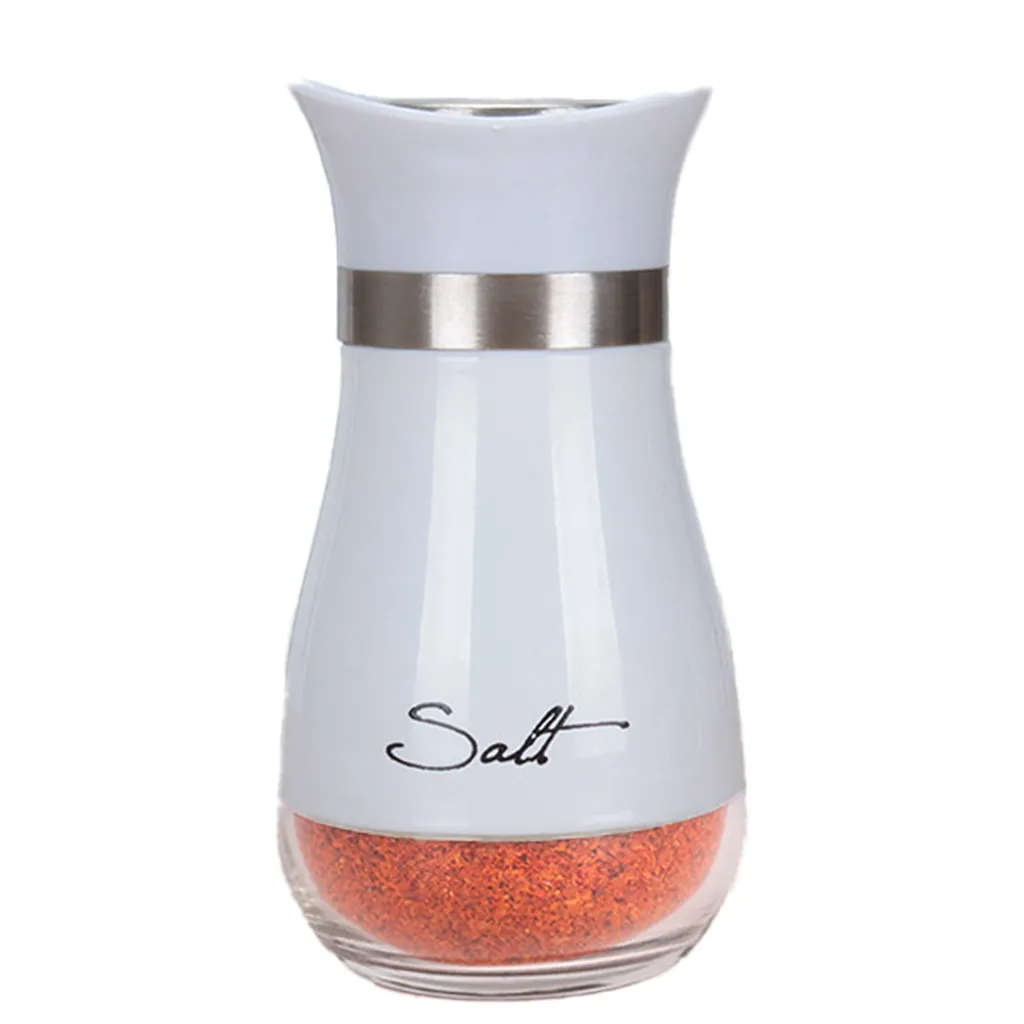 Salz und Pfefferstreuer, elegant, mit transparentem Glasboden,Spender Weiss